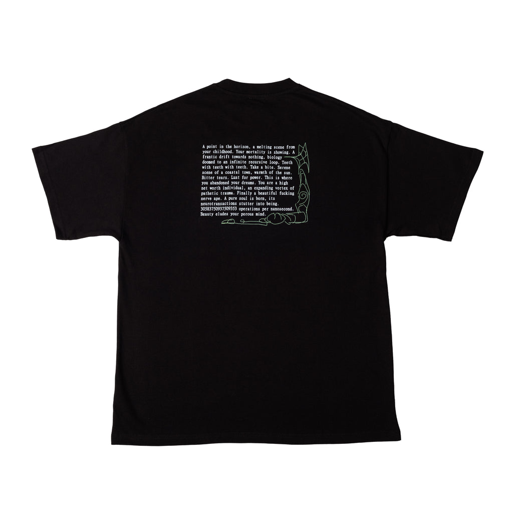 Black oversize t-shirt with print from Cruelty Squad, back