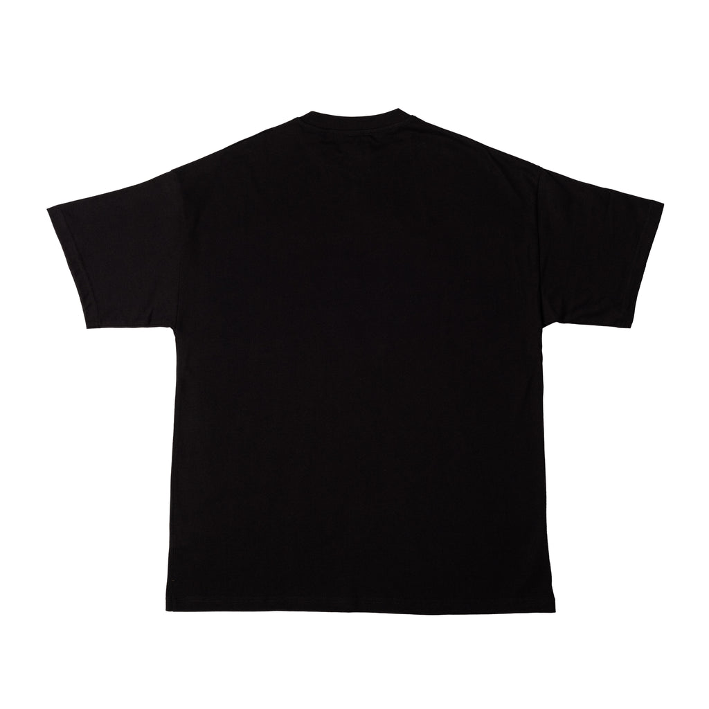 Black oversize t-shirt from back