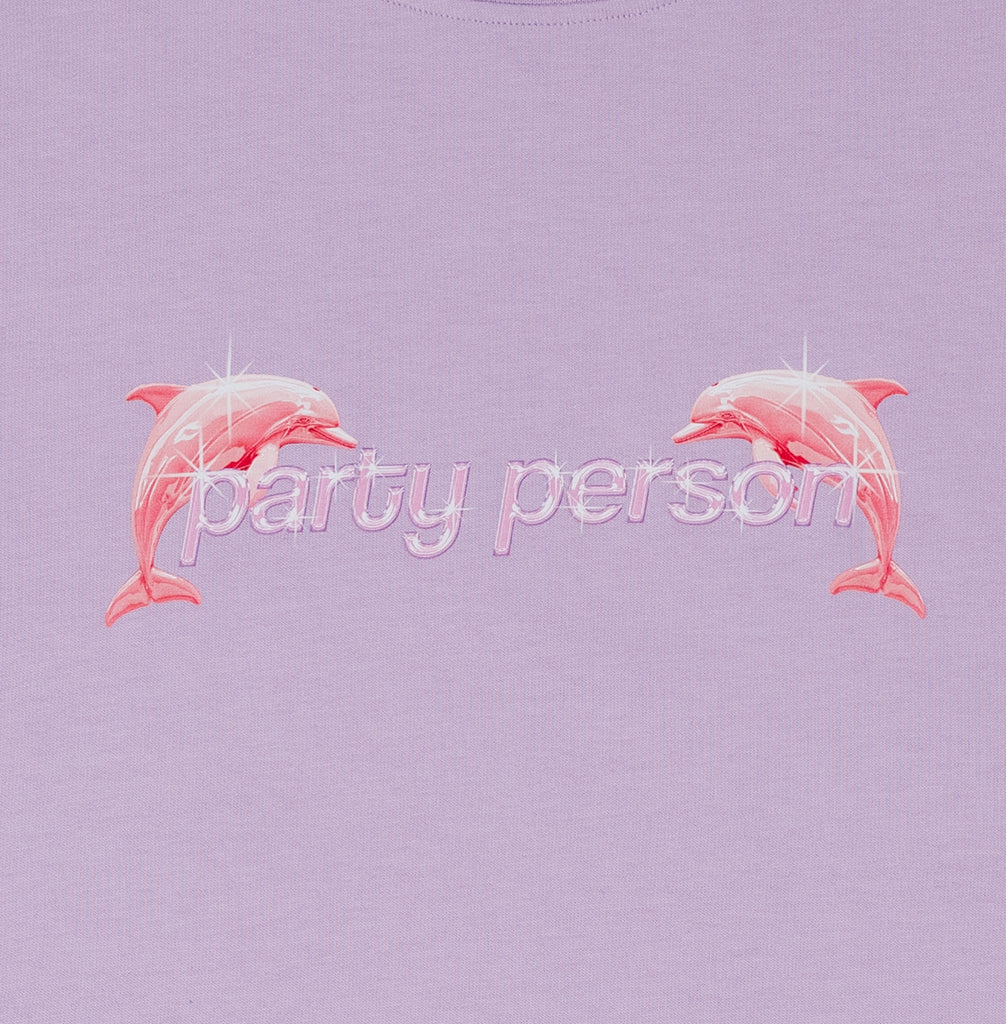 party person print with two plastic dolphins